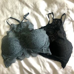 PINK High neck padded bralette bundle